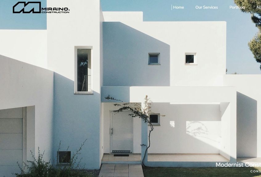 Miraino Construction website